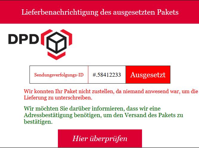 Wir konnten Ihr Paket nicht zustellen.