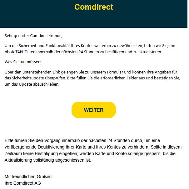 Aktualisieren Sie Ihr TAN-Verfahren.