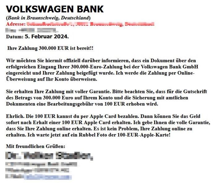  Ihre Zahlung 300.000 EUR ist bereit!!
