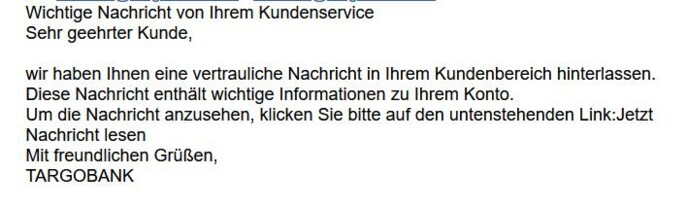 Sicherheitshinweis zu Ihrem Konto