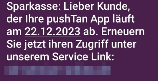 Zugriff auf push Tan App