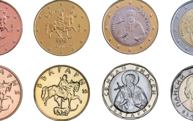 Bulgarische Währung Lewa im Vergleich zum Euro.