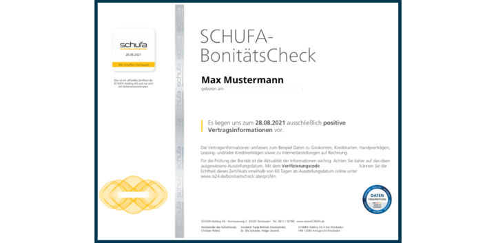 Msuter einer kostenpflichtige Bonitätsauskunft zur Vorlage beim Vermieter