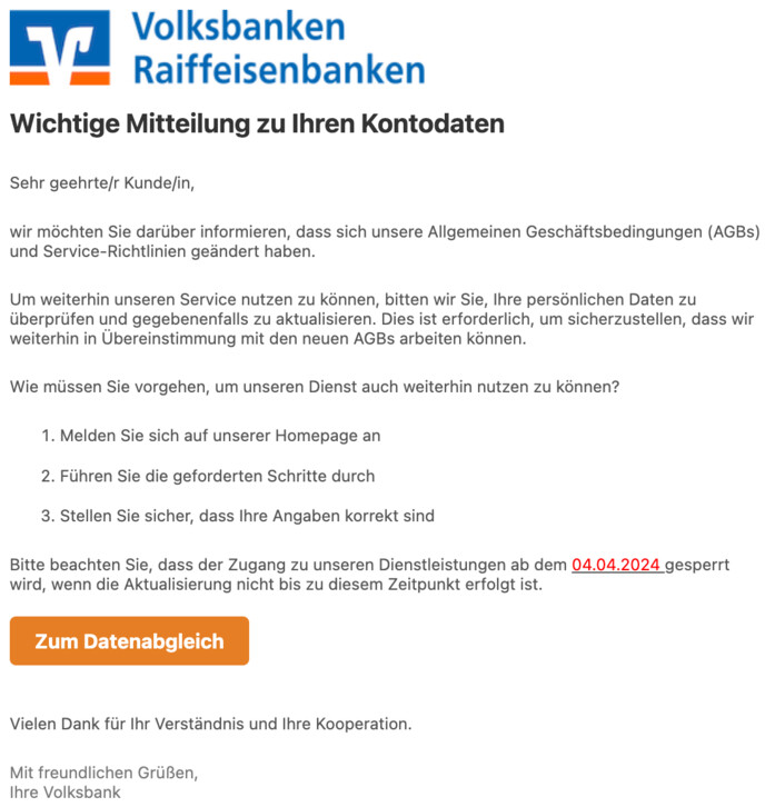 Die Allgemeinen Geschäftsbedingungen (AGB) und Service-Richtlinien haben sich geändert.