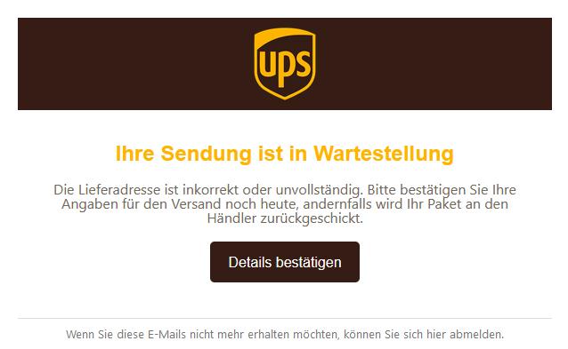Ihre Sendung ist in Wartestellung.