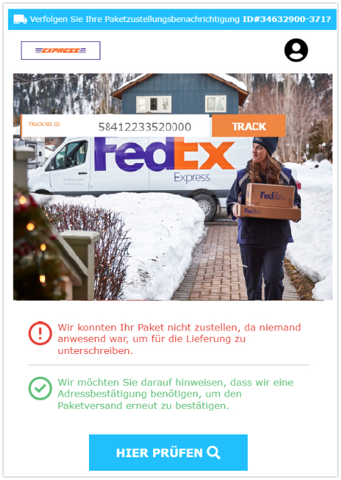 Und schon wieder konnte ein Paket nicht zugestellt werden.