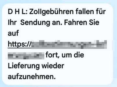 Zollgebühren fallen an.