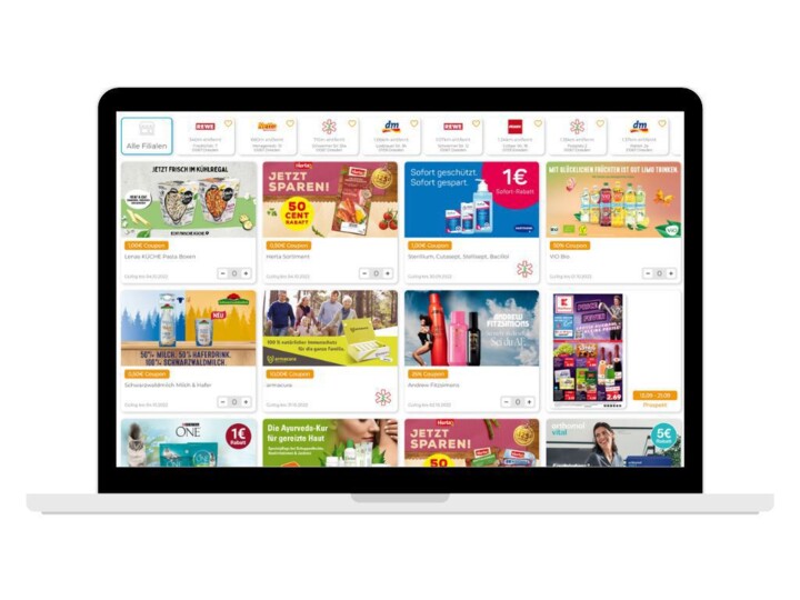 Auf Couponplatz.de finden Sie Coupons für verschiedene Discounter und können sich diese ganz einfach ausdrucken. (Quelle: Screenshot)
