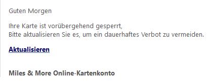  Ihre Karte ist vorübergehend gesperrt