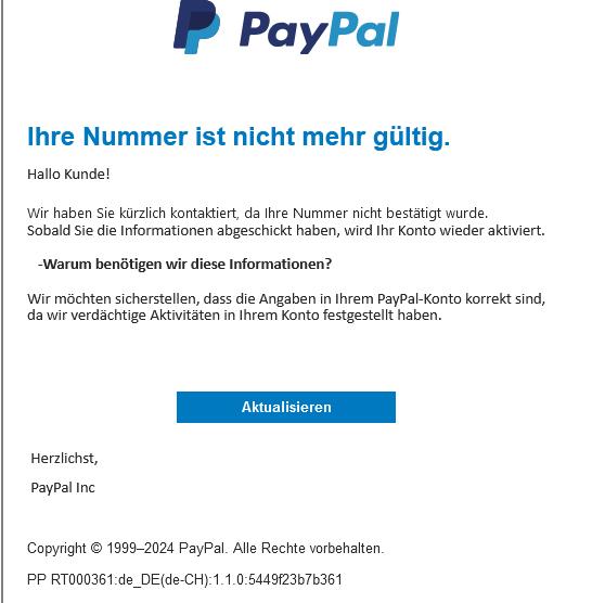 Sobald Sie die Informationen abgeschickt haben, wird Ihr Konto wieder aktiviert.