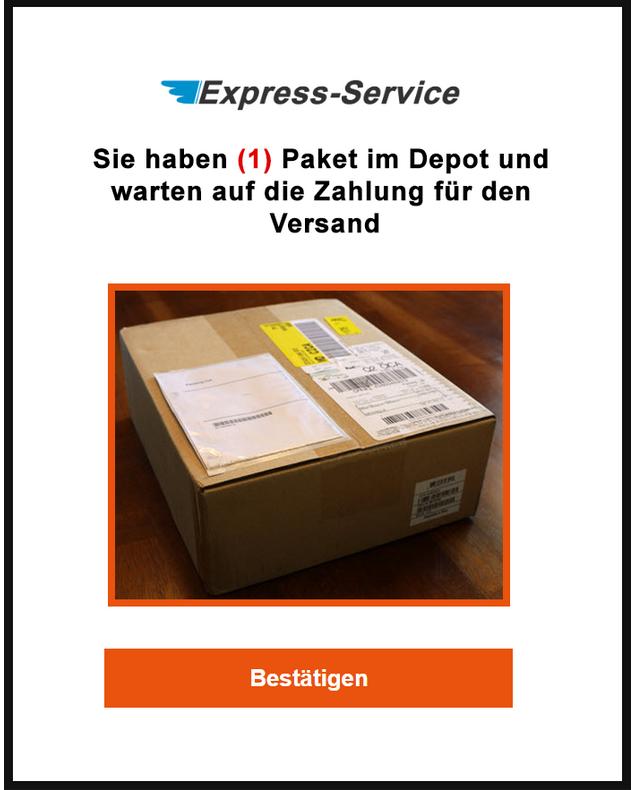 Sie haben ein Paket im Depot.