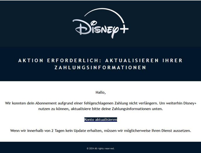 Wir konnten dein Abonnement aufgrund einer fehlgeschlagenen Zahlung nicht verlängern.