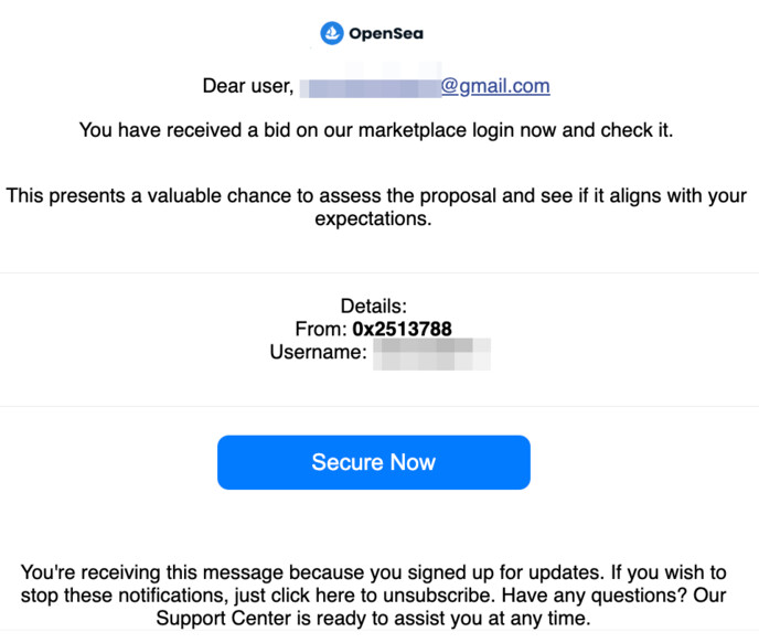 Eine neue Phishing-Mail.