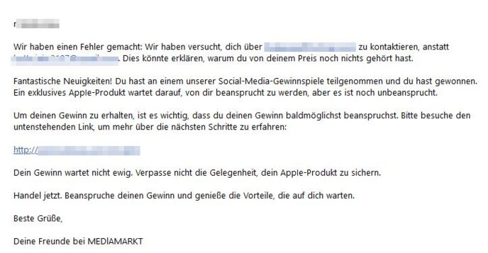 exklusiver Gewinn bei MEDlAMARKT ist bereit