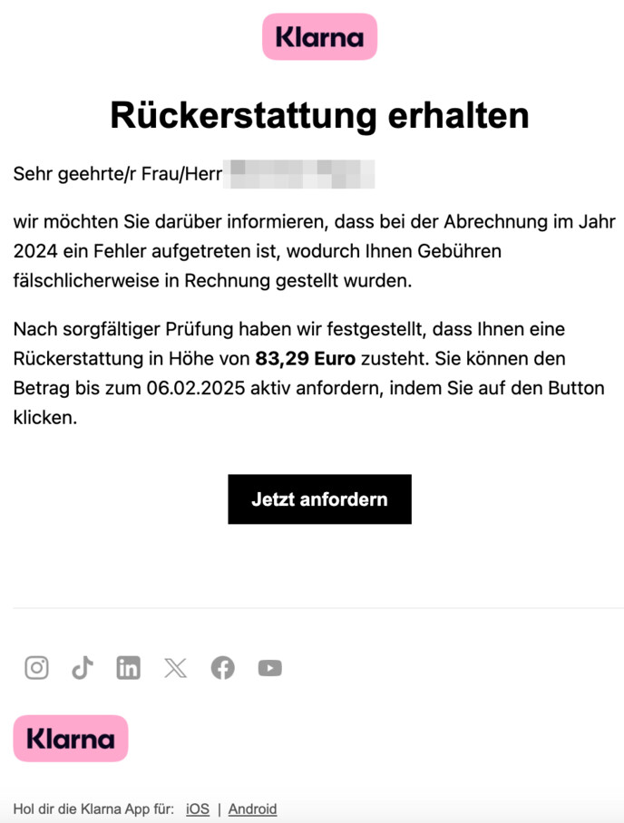 Angeblich bekommen Sie auch hier Gebühren zurück.