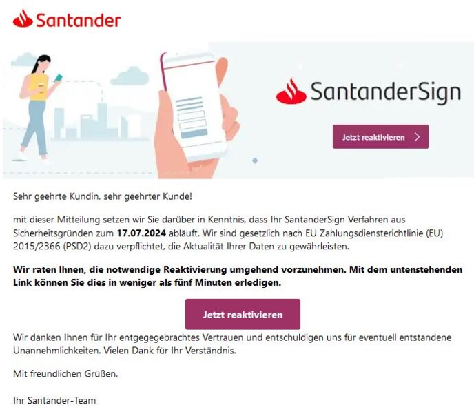  Bevorstehende Änderung zum 17.07.2024