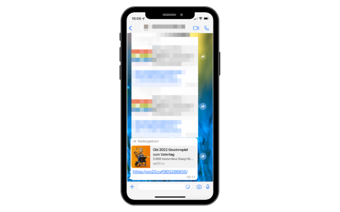 Whatsapp-Kettenbrief im Namen von Obi.