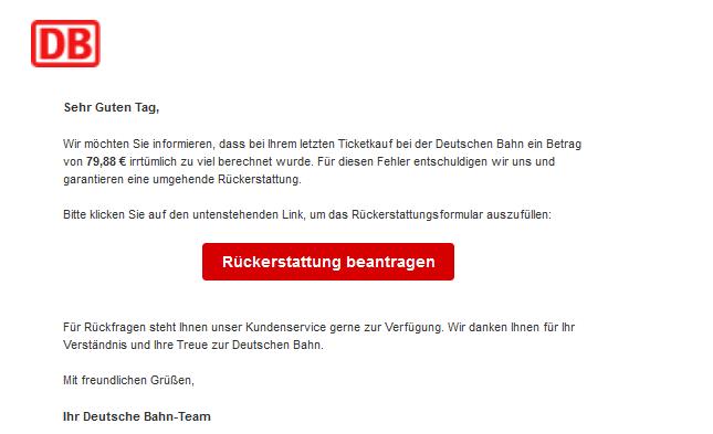 Rückerstattung beantragen.