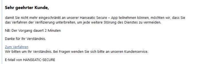  Aktualisieren Sie Ihren Zugang zur Hanseatic Secure-App in 2 Minuten!