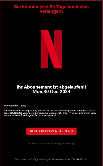 Sie können jetzt 90 Tage kostenlos verlängern.