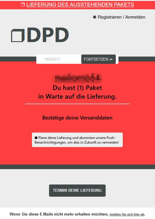 Ein Paket wartet auf Lieferung.