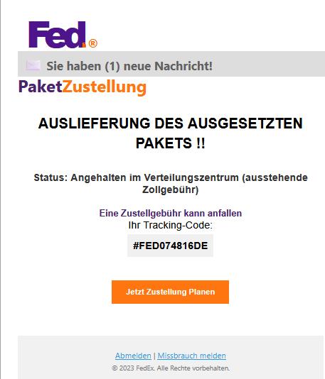 AUSLIEFERUNG DES AUSGESETZTEN PAKETS !!