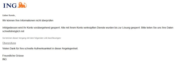 Wir können Ihre Informationen nicht überprüfen .