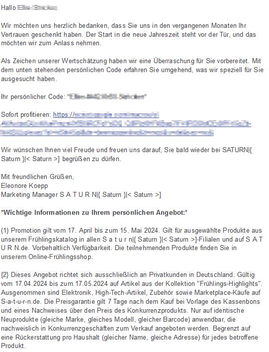 Als Zeichen unserer Wertschätzung haben wir eine Überraschung für Sie vorbereitet.