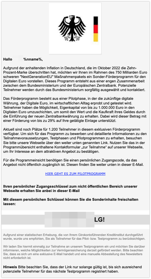 Angeblich gibt es ein Förderprogramm.