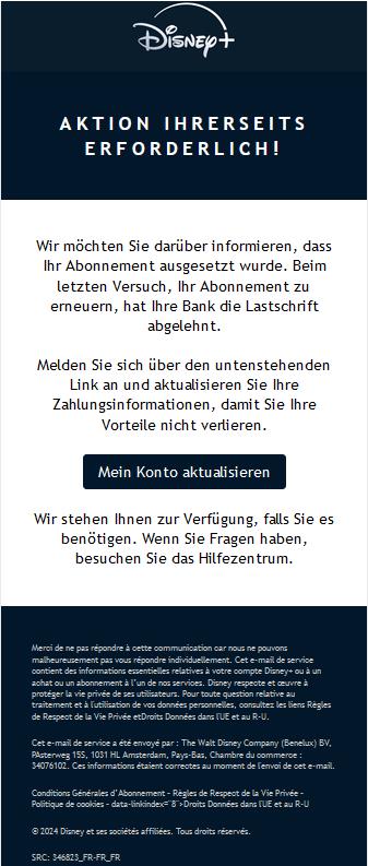 Letzte Warnung zur Kontosperrung.