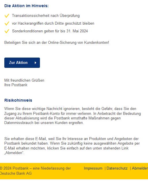  Hier sind Ihre zusätzlichen Sicherheitsinformationen.