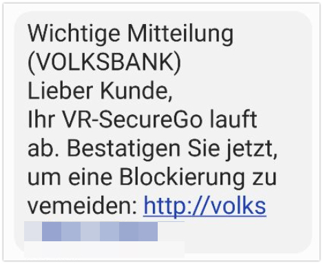 Sie sollen Ihren SecureGo bestätigen.