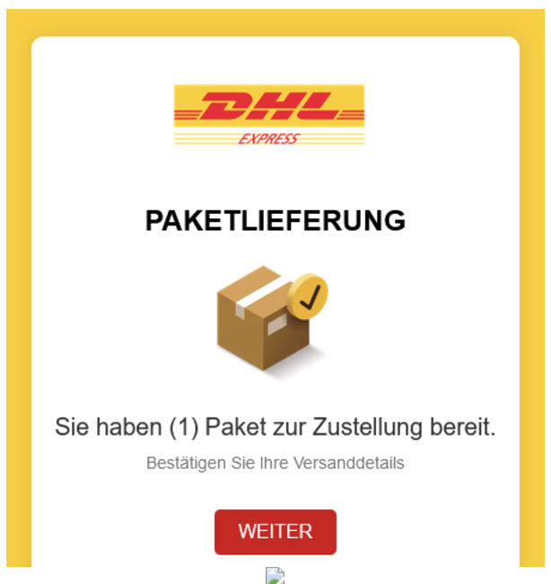 Sie sollen Ihre Daten bestätigen.