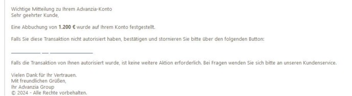
Wichtige Mitteilung zu Ihrem Advanzia-Konto.