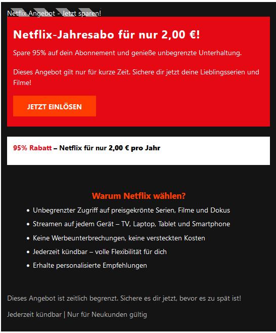 Netflix-Jahresabo