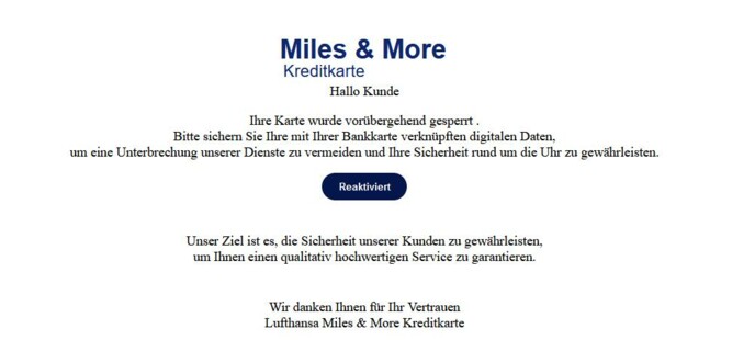 Ihre Karte wurde vorübergehend gesperrt