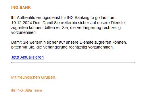 Damit Sie weiterhin sicher auf unsere Dienste zugreifen können, bitten wir Sie, die Verlängerung rechtzeitig vorzunehmen.
