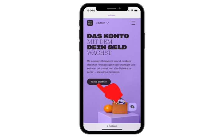 So eröffnen Sie das Nuri-Konto.