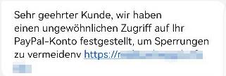 ungewöhnlichen Zugriff bemerkt..