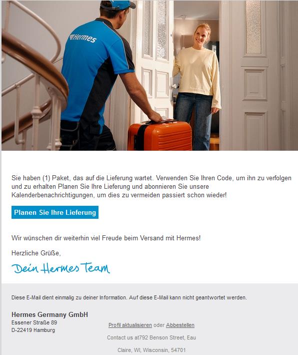 Ihr Paket ist auf dem Weg zu Ihnen, bitte bestätigen Sie es jetzt
