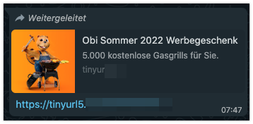 Aktuell soll es die Gasgrills als Werbegeschenk im Sommer 2022 geben.