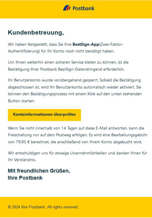  Handeln erforderlich: Bestätigen Sie dringend Ihre 2-Faktor-Authentifizierungsdaten #973840210#!