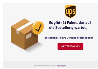 Es gibt ein Paket, das auf Zustellung wartet.