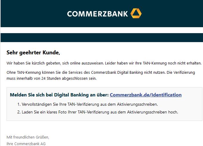 Bitte Ihre TAN-Kennung bestätigen.