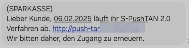 Ihr S-PushTAN Verfahren läuft ab.