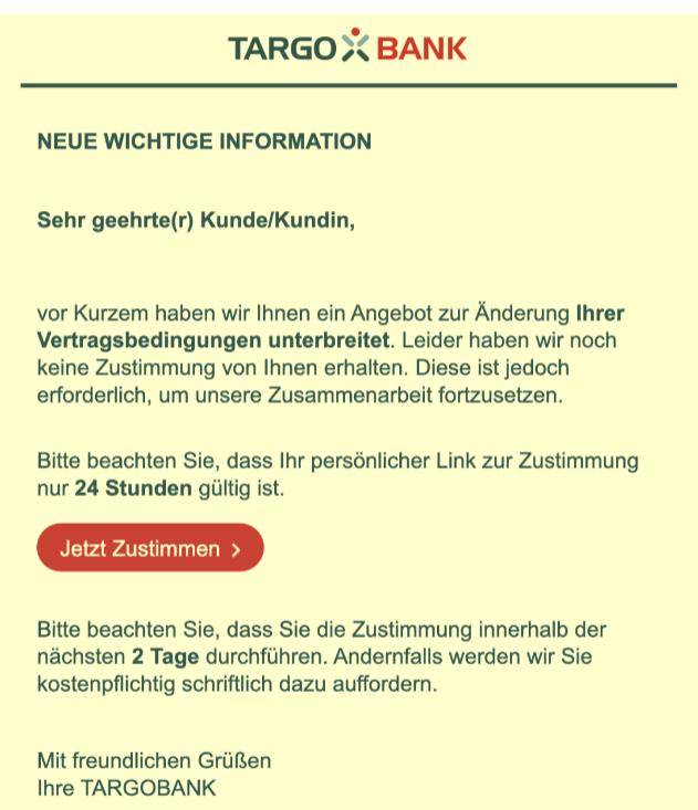 Dringend: Konto-Informationen (
