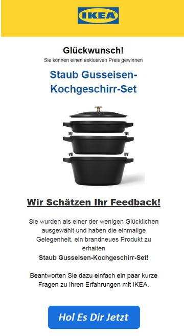 Sie haben das Staub Gusseisen-Kochgeschirr-Set gewonnen.