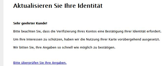  Ihre Karte ist vorübergehend gesperrt!