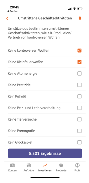 Screenshot ING App