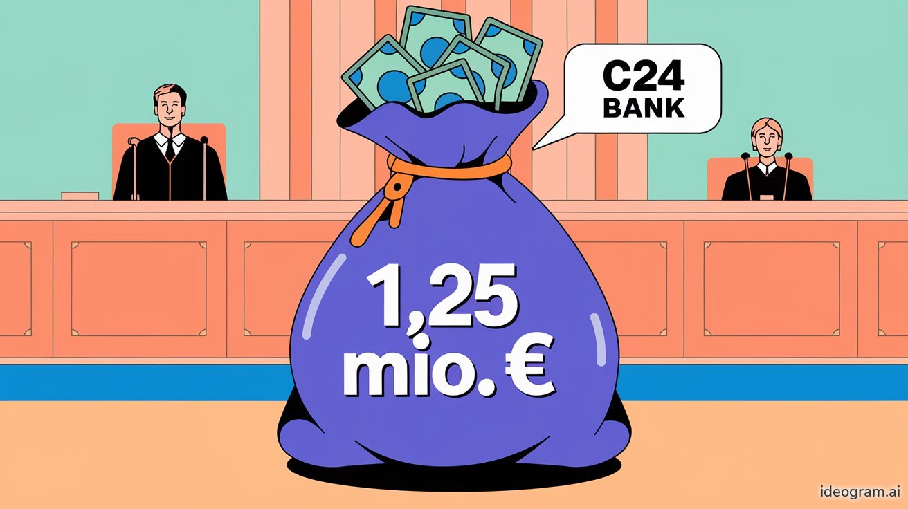 Die Bafin hat eine Geldbuße über 1,25 Millionen Euro über die C24 Bank verhängt.